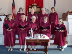 01 The first day the choir of the Sharon United Church of Christ wore their new robes.  June 5, 2005